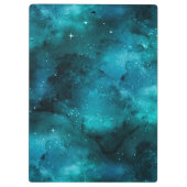 Teal Galaxy Series Design 7 Klemmbrett (Rückseite)