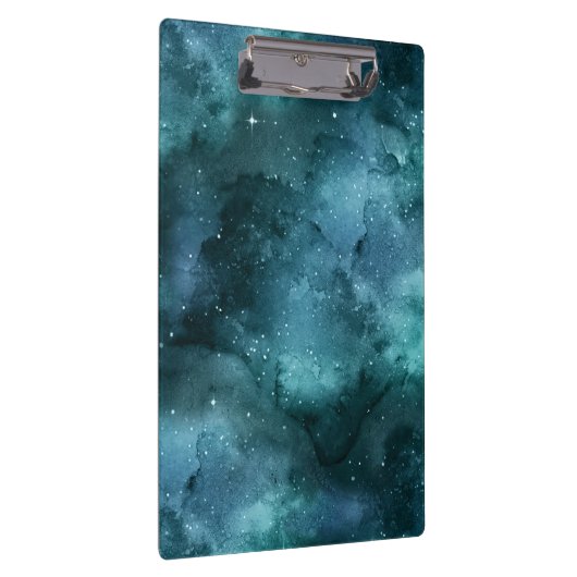 Teal Galaxy Series Design 7 Klemmbrett (Rechts)