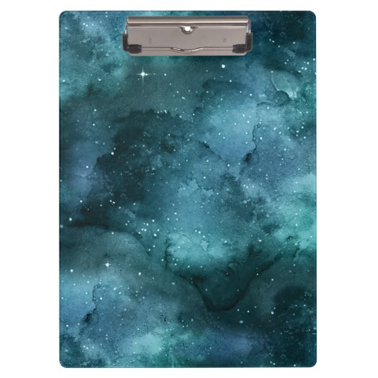 Teal Galaxy Series Design 7 Klemmbrett (Vorderseite)