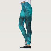 Teal Galaxy Series Design 7 Leggings (Links)