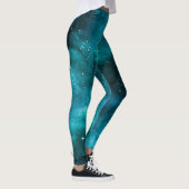 Teal Galaxy Series Design 7 Leggings (Rechts)