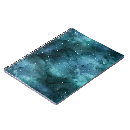 Teal Galaxy Series Design 7 Notizblock (Linke Seite)