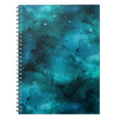 Teal Galaxy Series Design 7 Notizblock (Vorderseite)