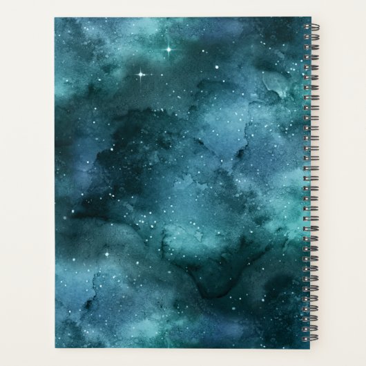 Teal Galaxy Series Design 7 Planer (Rückseite)