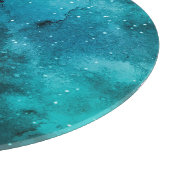 Teal Galaxy Series Design 7 Schneidebrett (Ecke)