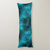 Teal Galaxy Series Design 7 Seitenschläferkissen (Rückseite (Vertikal))