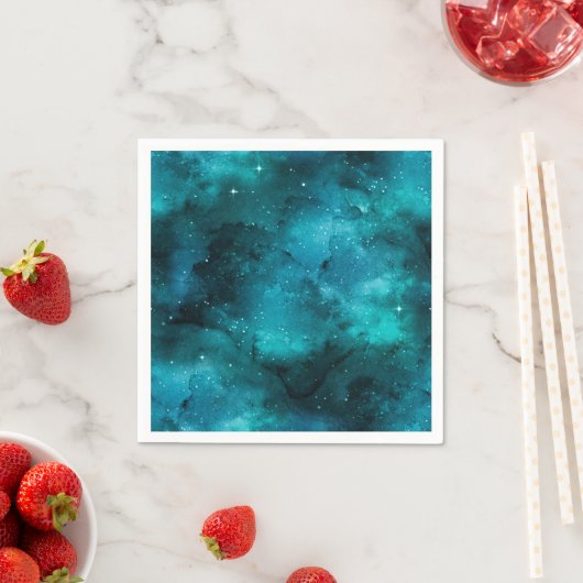 Teal Galaxy Series Design 7 Serviette (Beispiel)