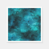 Teal Galaxy Series Design 7 Serviette (Vorderseite)