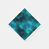 Teal Galaxy Series Design 7 Serviette (Ecke)