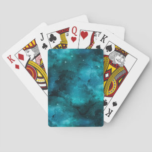 Teal Galaxy Series Design 7 Spielkarten