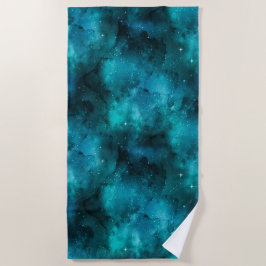 Teal Galaxy Series Design 7 Strandtuch