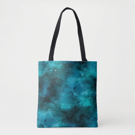 Teal Galaxy Series Design 7 Tasche (Vorderseite)
