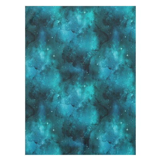 Teal Galaxy Series Design 7 Tischdecke (Vorderseite)