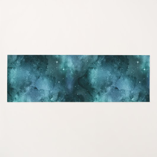 Teal Galaxy Series Design 7 Yogamatte (Vorderseite (Horizontal))