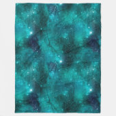Teal Galaxy Series Design 8 Fleecedecke (Vorderseite)
