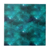 Teal Galaxy Series Design 8 Fliese (Vorderseite)