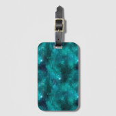 Teal Galaxy Series Design 8 Gepäckanhänger (Vorderseite Vertikal)