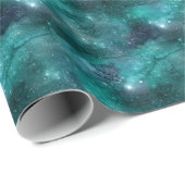 Teal Galaxy Series Design 8 Geschenkpapier (Rolleneckpunkt)