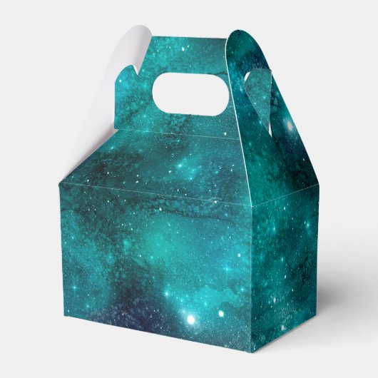 Teal Galaxy Series Design 8 Geschenkschachtel (Vorderseite)