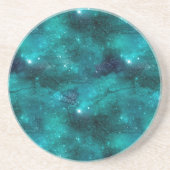 Teal Galaxy Series Design 8 Getränkeuntersetzer (Vorne)