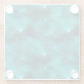 Teal Galaxy Series Design 8 Glasuntersetzer (Rückseite)
