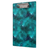Teal Galaxy Series Design 8 Klemmbrett (Links)