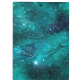 Teal Galaxy Series Design 8 Klemmbrett (Rückseite)