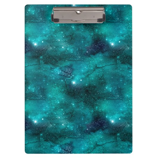 Teal Galaxy Series Design 8 Klemmbrett (Vorderseite)