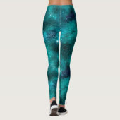 Teal Galaxy Series Design 8 Leggings (Rückseite)