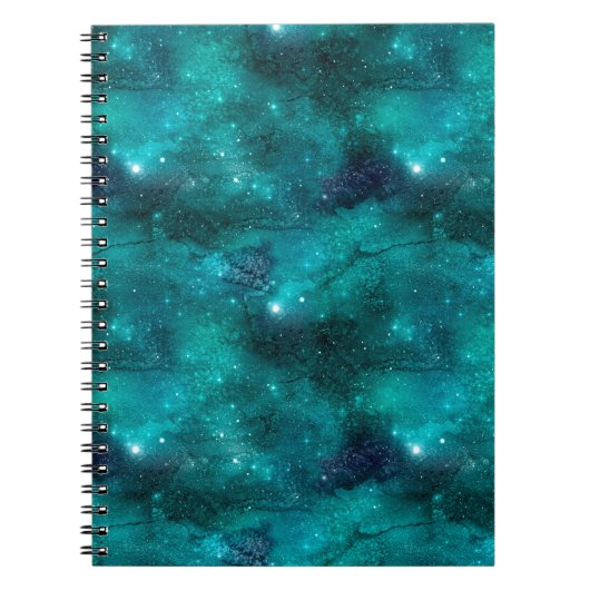 Teal Galaxy Series Design 8 Notizblock (Vorderseite)