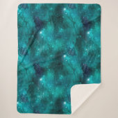 Teal Galaxy Series Design 8 Sherpadecke (Vorderseite)
