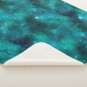 Teal Galaxy Series Design 8 Sherpadecke (3/4)