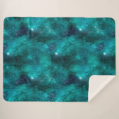 Teal Galaxy Series Design 8 Sherpadecke (Vorderseite (Horizontal))