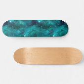 Teal Galaxy Series Design 8 Skateboard (Horizontal)