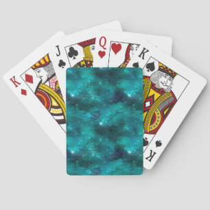 Teal Galaxy Series Design 8  Spielkarten