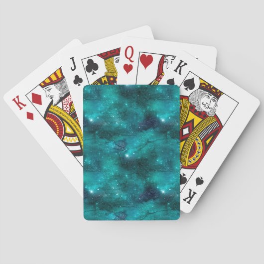 Teal Galaxy Series Design 8 Spielkarten (Rückseite)