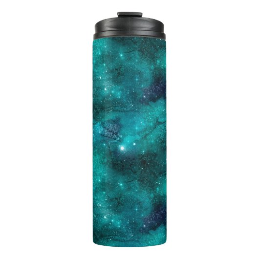 Teal Galaxy Series Design 8 Thermosbecher (Vorderseite)