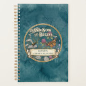 Teal-Gartenplaner – Individuelles Notizbuch Planer (Vorderseite)