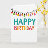 Teal Geburtstagsbuchstaben Lichter Karte (Gelbe Blume)