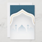 Teal Geometric Arch Ramadan Iftar Invitation Einladung (Rückseite)