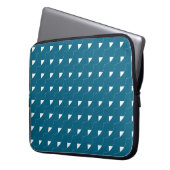 Teal Geometric  Laptopschutzhülle (Vorderseite Links)