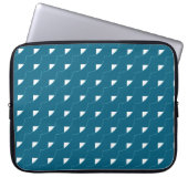 Teal Geometric Laptopschutzhülle (Vorderseite)