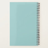 Teal Geometric Pattern Custom Monogram Name Planer (Rückseite)