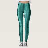 Teal gestreift chic leggings (Vorderseite)