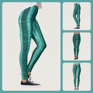 Teal gestreift chic leggings