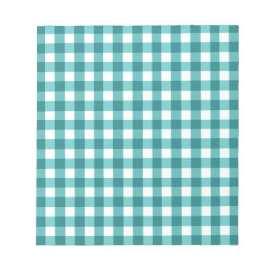 Teal gingham notizblock