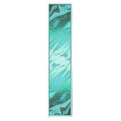 Teal glitter marble medium table runner kurzer tischläufer (Vorderseite)
