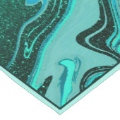 Teal glitter marble medium table runner kurzer tischläufer (Ecke)