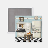 Teal Glutenfreie Küche Magnet (Vorderseite/Rückseite)