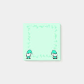 Teal Gnomes with Mushrooms Post-it Klebezettel (Vorderseite)